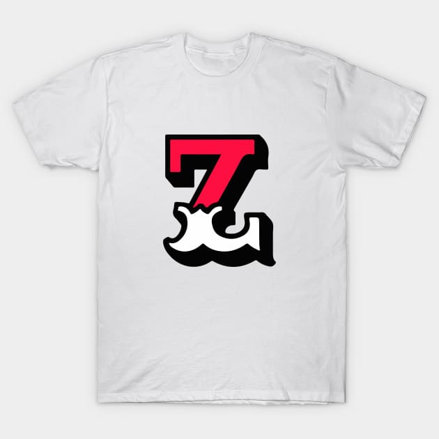 Monogram Z - Alphabet Scrapbooking Red/White Circus Style T-Shirt by RetroGeek